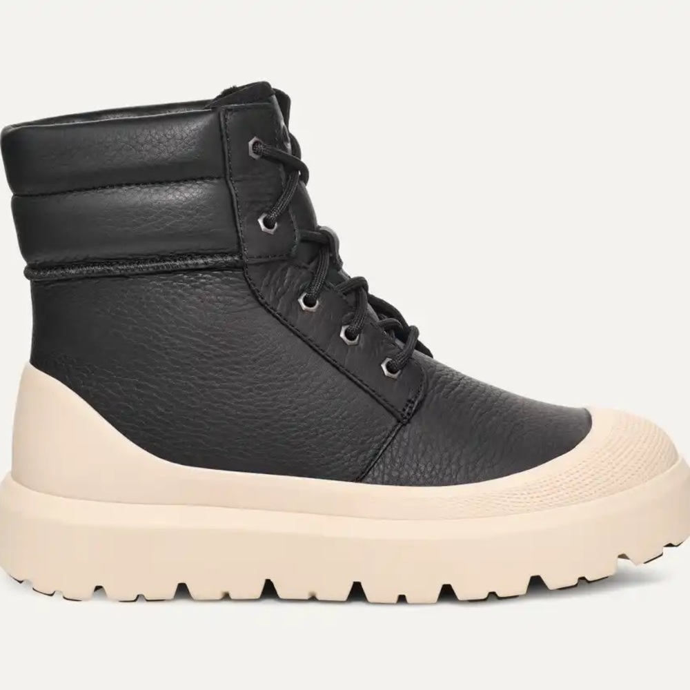 UGG NWT Neumel High Weather Hybrid black lace up winter boot womens 6 / kids 4 - Picture 2 of 8